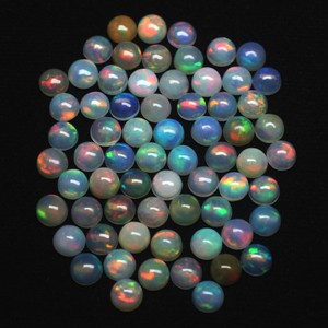 Opale éthiopienne naturelle brillante ronde de 6mm "Prix d'usine en gros Pierre précieuse de haute qualité" | OPALE ÉTHIOPIENNE WELO NATURELLE | - Product Image 2
