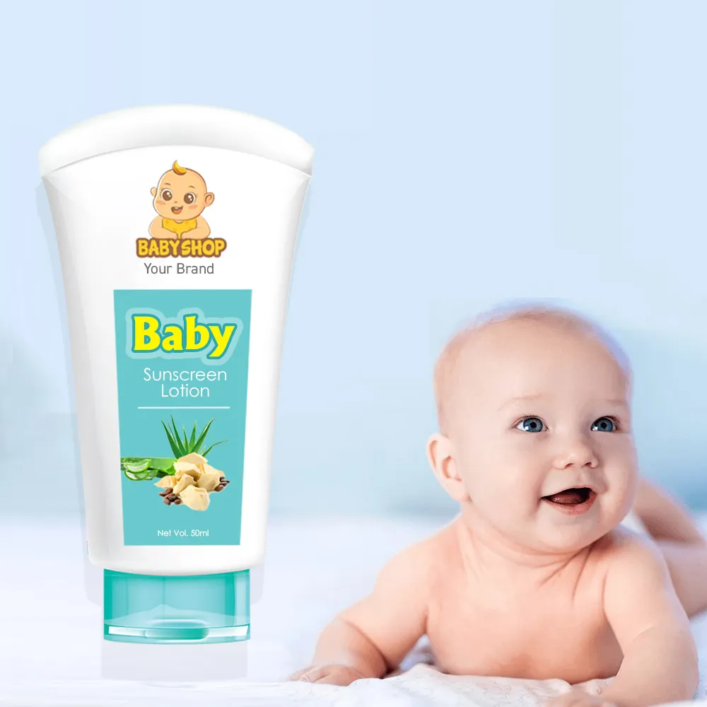 PRIVATE LABEL CHEMICAL FRE BABY SUNSCREEN UV PROTECTION OEM ODM WHOLESALE PRICES BABY CARE SKIN CARE PRODUCT SUNSCREEN