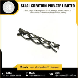 Sejal création nouveau Design argent plaqué filigrane Tube trouver des composants de boucle d'oreille pour les cadeaux de fête de mariage approvisionnement en vrac - Product Image 2