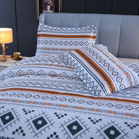 Parure de lit imprimée sur mesure 100% coton, ensemble de literie de luxe confortable en vente, 4 pièces
