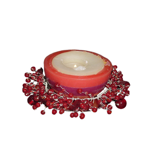 Portavelas Votivo de 3 Niveles de Alta Calidad, Diferentes Colores, Bobeche con Cuentas Acrílicas Decorativas, Hecho a Mano, Ecológico, Duradero, Nuevo - Product Image 1