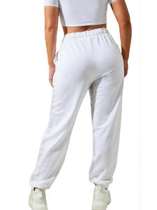 Custom Made Womens <b>Ladies</b> Joggers Cotton Breathable Tracksuit Bottoms Trousers Slacks Gym Jogging Sweat Pants <b>White</b> - Product Image 2