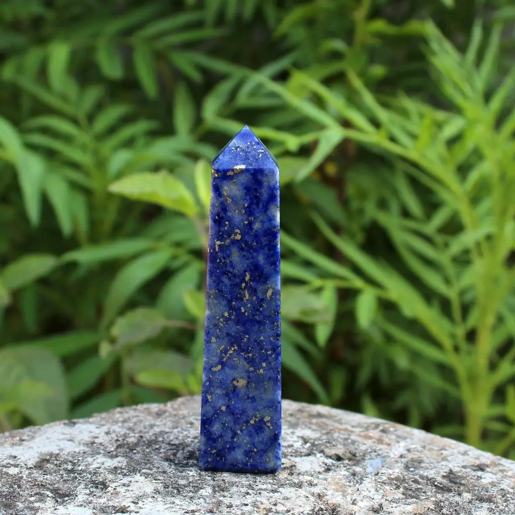 Enerji şifa kule noktası yarı değerli LAPIS LAZULI kristal taş değnek doğal şifa Sodalite Obelisks ev dekor için