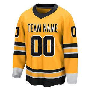 Sublimación de tinte Jersey de hockey sobre hielo Impresión digital Bordado Poliéster Diseño personalizado Uniforme de hockey - Product Image 1