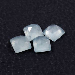 Piedra Natural de Aguamarina lechosa para fabricación de joyas, piedra preciosa cuadrada, tallada en rosa, tamaño calibrado, 8x8mm, precio al por mayor - Product Image 1