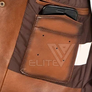 Chaleco impermeable informal de invierno de cuero genuino para hombre, cuello en V, decoración de botones, chaqueta sin mangas transpirable cálida para exteriores - Product Image 5