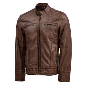 Blouson en cuir homme, de bonne qualité, à la mode, vente en gros, - Product Image 1