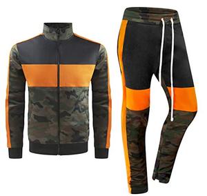 Veste et pantalon à glissière pour hommes costume de sport vêtements de sport pour hommes survêtement hommes ensemble 2020 marque costume de sport piste sueur imprimer - Product Image 4