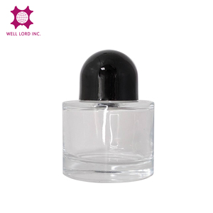 Branded Perfume <strong>Glass</strong> Bottle Cylinder Shape 50ml/100ml with <strong>Globe</strong> Cap Screen Printed Custom Color for Perfume <strong>Atomizer</strong> - Product Image 1