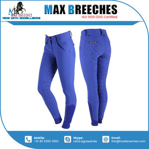Cómodos Jodhpurs para montar a caballo, pantalones ecuestres de asiento completo de silicona por exportador - Product Image 3