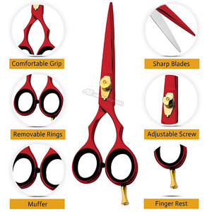 Tijeras Profesionales de Alta Calidad de Acero Inoxidable Japonés de 6.5 Pulgadas de Largo con Ajuste Fino de Tensión, Calidad de Salón Premium - Product Image 5