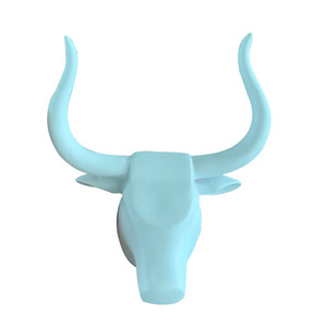 Các <span class=keywords><strong>Mini</strong></span> Greydon Faux Nhồi Bông Longhorn Bò Đầu Bò Điêu Khắc - Product Image 6