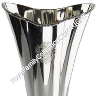 Vase haut en argent Sheffield, décoration d'intérieur, design classique de la famille royale, traditionnel, fait main, toutes saisons, fabriqué en Italie, 859g