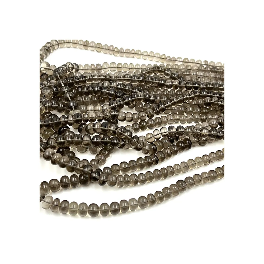 Creazione di gioielli Rondelle perline di quarzo liscio Rondelle Beads-10-12mm pietre naturali per la creazione di gioielli