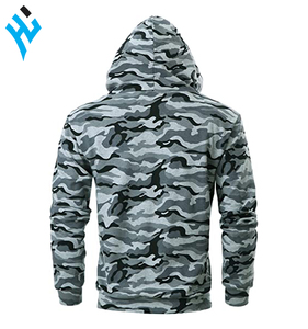 Sudadera con capucha de manga larga para hombre, de alta calidad, informal, 100% algodón, forro polar, deportiva, de camuflaje, nueva moda - Product Image 3