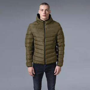 Veste d'hiver décontractée pour hommes coupe ajustée fermeture éclair complète imperméable respirant polyester d'excellente qualité grande taille coupe-vent - Product Image 3