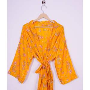 Kimono long en soie, robe de nuit florale pour femme, haute qualité, vintage, robe de demoiselle d'honneur, taille unique, été automne, respirant, élégant - Product Image 3