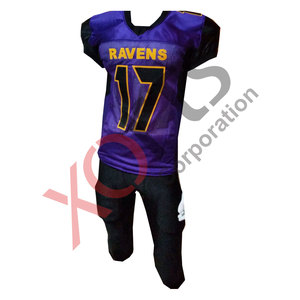 Conjunto de Uniforme de Fútbol Americano, Jersey y Pantalones Cortos Transpirables con Sublimación Digital, Tallas Grandes, Logotipo y Color Personalizados al por Mayor - Product Image 3