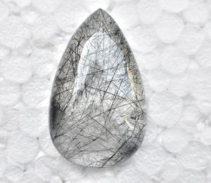 Cabujones de Cuarzo Rutilado Negro Natural al por Mayor de Alta Calidad 20-30mm - Product Image 2