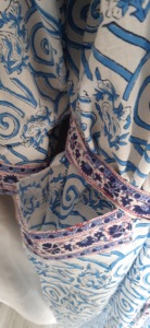 ชุดเดรสคลุมชายหาดผ้าคอตตอนสไตล์อินเดียชุดเดรสยาวพิมพ์ลายบล็อกด้วยมือไซส์ใหญ่พิเศษ - Product Image 5