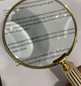 Lupa de mano decorativa con mango a rayas, lupa de 10 pulgadas con acabado de aumento para Decoración de mesa - Product Image 3
