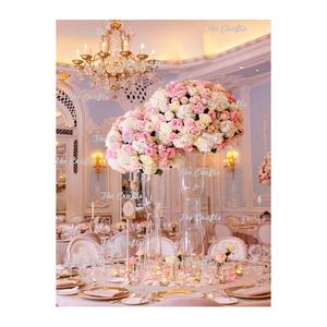 Centre de table de mariage en métal acrylique de haute qualité, design moderne, fait à la main, en relief, forme personnalisée, pour les fêtes - Product Image 1