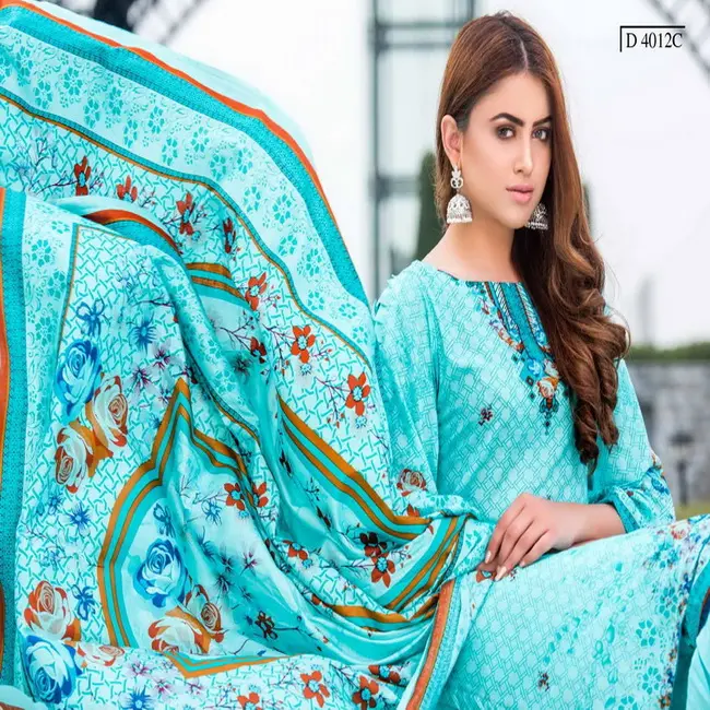 パキスタンの芝生デザイナーがラホールにスーツ/パキスタンのプリント芝生ドレス/芝生スーツパキスタン