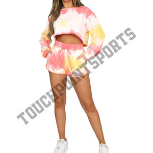 Ensembles à capuche pour femmes et Shorts de sport, vente en gros, vêtements personnalisés 100% coton - Product Image 1