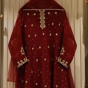 2021 Trendy Beautiful Kurta with <b>Pant</b> Applique Work Party/Wedding Dress Lace Decoration New and for Formal Events - Product Image 1
