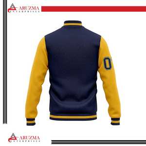 Vestes Lettermen légères et confortables avec fermeture éclair décontractées grande taille de haute qualité pour hommes Veste de baseball universitaire en plein air pour hommes - Product Image 5