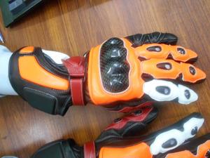 Gants de moto en cuir pour hommes, pour course de moto, protection pour écran tactile, doigt complet - Product Image 4