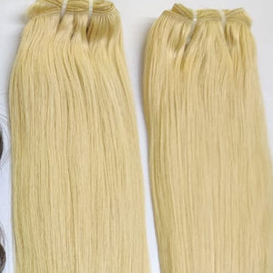 Cuticule brésilienne cheveux alignés 613 droite naturelle ondulée trame de cheveux humains faisceaux fermeture ensemble correspondant perruques frontales queues de cheval - Product Image 2