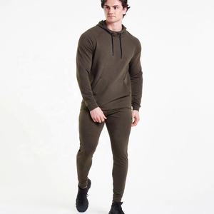 Free Sample Customized Men <b>Gym</b> <b>Hoodie</b> Solid Color Unisex Cotton Polyester Long Sleeve Pullover Hoodies Sweatshirts Set For Men - Product Image 3