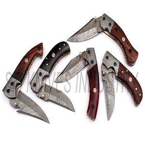 Couteaux pliants de damas faits à la main, appareil de poche à motif torsadé Lot de 5 pièces (smk1255) - Product Image 4