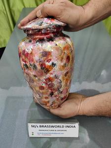 อลูมิเนียมมือวาดชิ้นเอกโกศสำหรับมนุษย์ขี้เถ้าศพอุปกรณ์ BRASSWORLD อินเดีย - Product Image 2