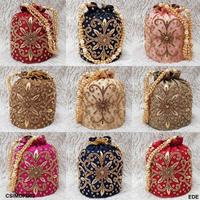 Bolso de boda con cordón para mujer, Potli, indio