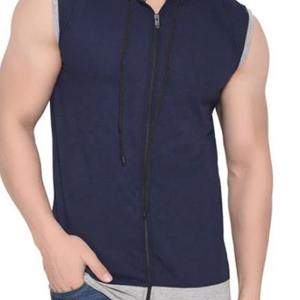 Custom Design <b>Men</b> Pullover <b>Hoodie</b> <b>Men's</b> <b>Sleeveless</b> <b>Hoodie</b> for Gym - Product Image 2