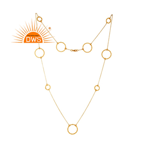 Collar con Colgante Circular Chapado en Oro de la Mejor Calidad 2026 para Mujer, Fabricante de Joyería de Plata - Product Image 1