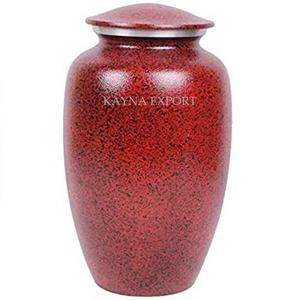 Urna de cremación para adultos con acabado de mármol azul y negro de metal de aluminio artesanal - Product Image 2