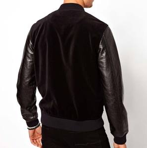 Manches en cuir véritable, veste de Baseball de haute qualité avec fermeture frontale, entièrement doublé, personnalisée - Product Image 3