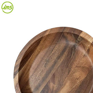 Plateau à dessert en bois rond écologique de 5 pouces pour le camping - Product Image 5