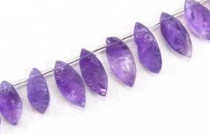 Meilleure qualité 1 brin naturel bleu améthyste pierre précieuse non traitée coupe à la main marquise forme brute fabrication de bijoux bruts - Product Image 4