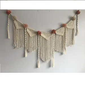 Nueva guirnalda colorida de macramé tejida a mano de moda al por mayor para la decoración de Navidad DE LA India - Product Image 1