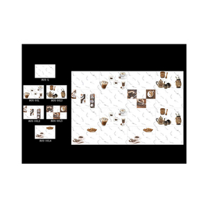 Carreaux muraux en porcelaine Soon 200x300mm, design rustique, texture fleurs et plantes, antidérapants, pour usage extérieur, hôtels - Product Image 1