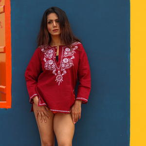 Camisas informales de manga larga para mujer, ropa de oficina, de talla grande, estilo a la moda, lucknosi, algodón, Chikan, Kurti - Product Image 1