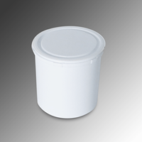 Seau à peinture en plastique PP vierge multi-usages Folin de 1 litre, couleur et logo personnalisés, certifié ISO 9001, bidon cylindrique vide