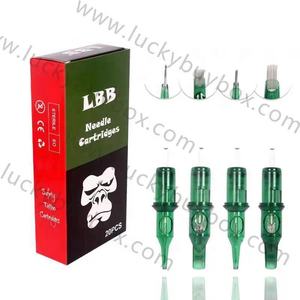 OEM Green LBB Soft Membrane Tattoo Machine <span class=keywords><strong>Agujas</strong></span> <span class=keywords><strong>1003RL</strong></span> 0803RL Cartucho de acero inoxidable para arte corporal - Product Image 1