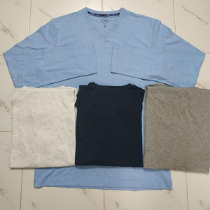 Bangladesh/Dhaka Stock Lot Chemises en maille teintes en pièce, manches longues, décontractées, 100% coton, pour hommes, tenues d'automne, marques originales - Product Image 1