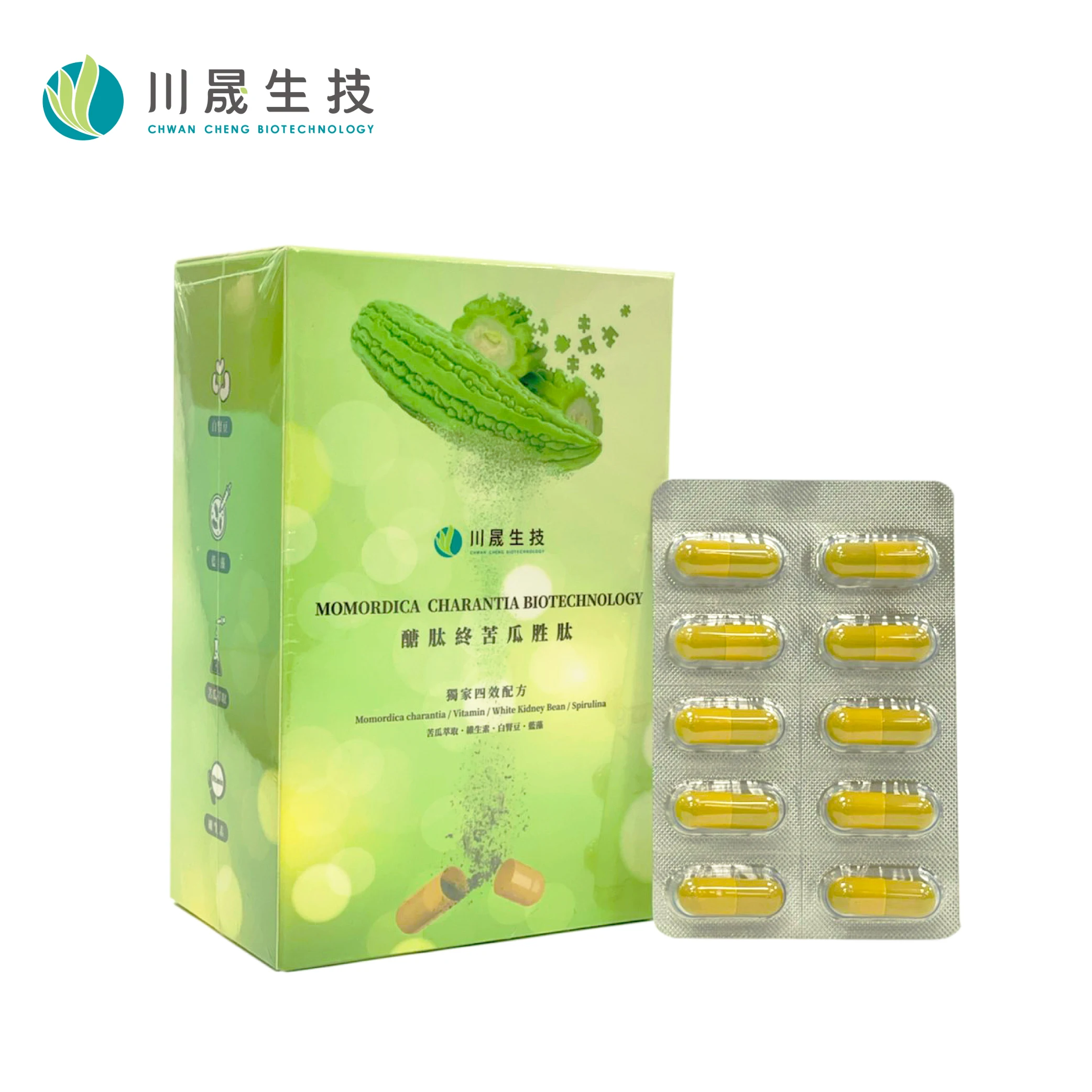 Taiwan manufacture bitter gourd peptide capsules