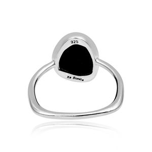 Joyería fina de forma irregular, anillo de piedras preciosas de ónix negro de Plata de Ley 925 para joyería de regalo - Product Image 4